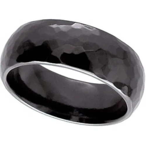 Zirconium Hammered Ring